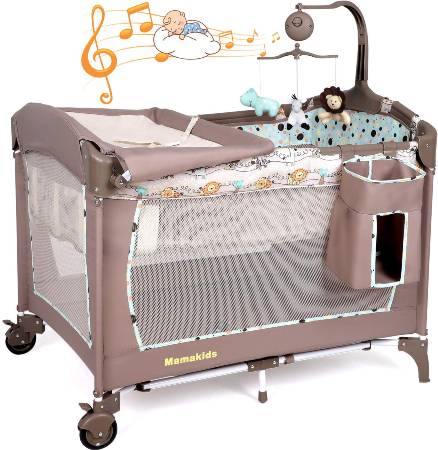 Travel cot best sale with bassinet uk