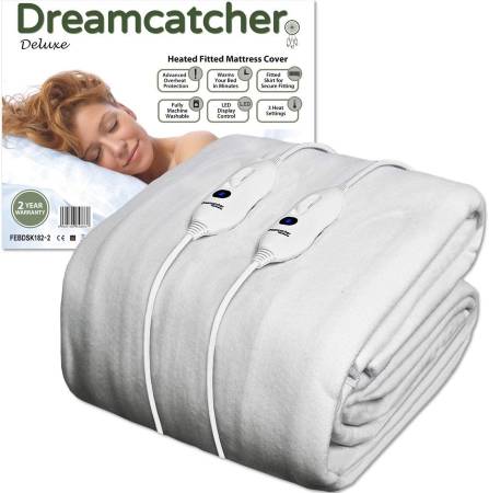 Warmer King Size Electric Blanket Fully Fitted Mattress Cover Warm Bed Heat Dual 