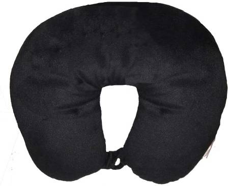 MICRO BEAD TRAVEL NECK PILLOW AEROPLANE CAR SOFT VELVET CUSHION