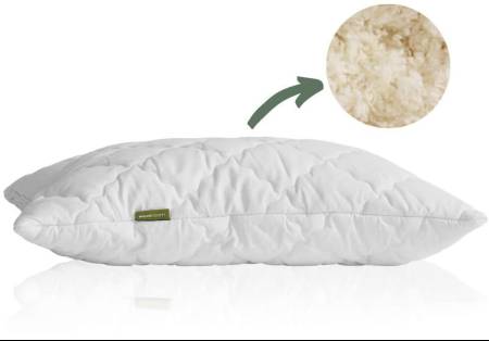 Woolroom Natural Hypoallergenic Temperature Regulating British Wool Pillow with Cotton Outer
